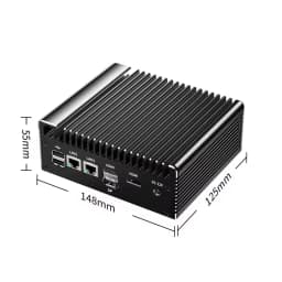 Topton Intel N150 N100 Fanless Mini PC 2x2.5G Nics 2*COM NVMe DDR4 2*HD 1*DP Type-C Solid Firewall PC Industrial Mini Computer