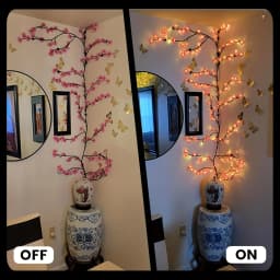 Cherry Tree Branch Lights USB Powered Blossom Branch Decoration Night Lights for Home Wall Cherry Enchanted Willow Vine Lights