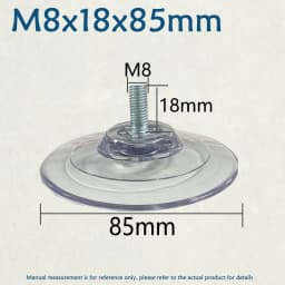 M4 M5 M6 M8 Transparent Suckers With Screw PVC Plastic Sucker Pad Holder Turn Nut Glass Table Tops Storage Tool Hooks