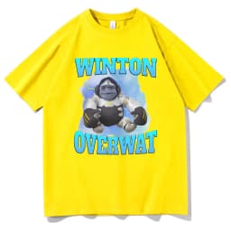 Winton Overwat Meme Funny Meme Tshirt Men's Summer Tees Men Women Fashion Oversized Streetwear Male Vintage Casual Loose T-shirt