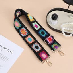 Vintage Style DIY Embroidery Shoulder Strap Multi-purpose Fashion Handbag Accessory Adjustable Comfortable Purse Strap