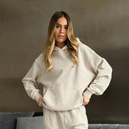 Bornladies Women's Hooded Sweatshirt Retro Long Sleeved Pullover Hooded Sweatshirt Loose Fit Casual Fashion Hooded Sweatshirt