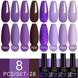 LILYCUTE 12PCs 7ml Nude Brown Red Nail Gel Polish Set Semi Permanent UV Gel For Nail Art Manicure Soak Off Gel Nail Polish Kit