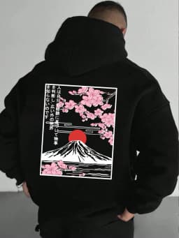 Plum blossoms that can withstand severe cold Print Mans Retro Loose Hoodie Fleece Warm Fashion Hoody Unisex Basics Clothing