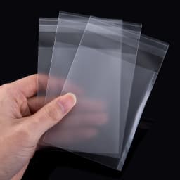 100pcs Transparent Frosted Opp Bag 5.5cm 7cm 8cm 10cm Self Adhesive Pouch for for DIY Handmade Candy Cookie Gift Packaging Bags