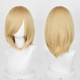 Anime 40cm Medium Basic Bang Blond Black White Red Pink Green Brown Gold Blue Cosplay Wig Heat Resistant Synthetic Hair Wigs