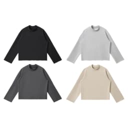 Heavy Autumn and Winter Solid Color Sweater Men's Hem Rough Edge Retro Semi-turtleneck American Pullover Sweater