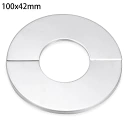 Black Shower Faucet Decorative Cover Chrome Finish Stainless Steel Wall Flange Water Pipe Wall Covers Bathroom Faucet Accessory