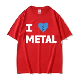 Singer Elliott Smith I Love Metal Same Style T-shirts Men's Cotton T-Shirt Male Vintage Tees Men Women Casual Oversized Tshirt