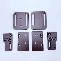 Racing Simulator Base Sinking Installation Plate CNC Full Aluminum Alloy Side Mounting Plate 10mm Thick For SIMAGIC Moza Base