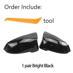Hight Quality Bright Black Rear View Door Wing Side Mirror Cover Caps Shell Case for BMW X1 IX1 U11 U12, X2 IX2 U10 Accessories
