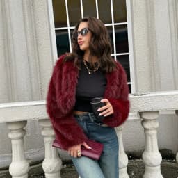 Short Coat Women Faux Fur Fox Coats Jackets Casual Coat Thick Warm Y2k Streetwear Jacket Elegant Work Outerwear Autumn Winter