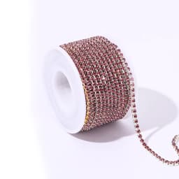 DUCRYSTAL 10Yard/Roll Crystal Rhinestone Chain Trim for Sewing Craft DIY Decoration Jewelry Rhinestones Chain for Wedding Dress