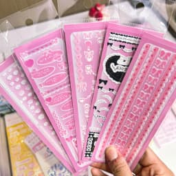 SKYSONIC New BOBO Full Set Junk Journal Stickers Decor Scrapbooking Lable Idol Kpop Stationery Postcards Kawaii Sticker Suppli
