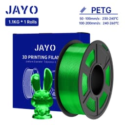 JAYO 1.1KG PETG Filament 1.75mm PETG 3D Printer Filament Fit Most FDM 3D Printer Neatly Wound 3D Printing Materials