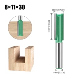 3mm-20mm Diameter 8mm Shank Straight Bit Tungsten Carbide Single Double Flute Router Bit Wood Milling Cutter For Woodwork Tool