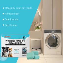 12PCS Washing Machine Cleaning Tablets Remove Pet Hair and Bad Odors Deep Clean Inner Multipurpose Household Laundry Care Tools