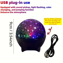 LED Projector Light Starry Moon Galaxy RGB Projection Lamp 5V USB Night Lights for Kids Present Christmas Gift Room Decorations