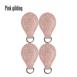 TANQU New 2 Pair 4 Pc Shiny Drop End for Obag Handle PU Drop Attachment for O Bag Obasket DIY Women Bag