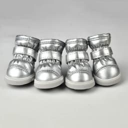 4 Pcs/Sets Winter Dog Waterproof Rain Shoes For Small Dogs Warm Fleece Puppy Pet Shoes Dog Snow Boots Chihuahua Yorkie Teddy Sho