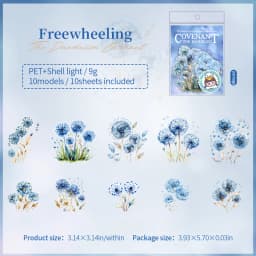 10 pcs Dandelion stickers DIY Scrapbooking Planner Collage Diary Supplies Aesthetics Sticker Stationery