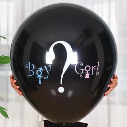 36-inch Black Gender Reveals Balloon Boy or Girl Boys and Girls Set Up Large Balloons