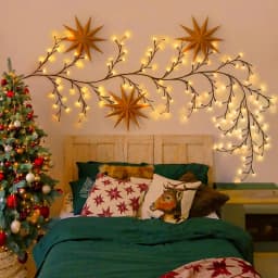 USB Powered Willow Vine Lights 72/96 LED Bendable Branch Lights Indoor Decorative Lighting for Christmas Halloween Easter