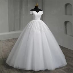 Real Video White Off The Shoulder Vestido De Noiva Wedding Dress Plus Size Vestidos De Novia Bridal Tulle Mariage Customized