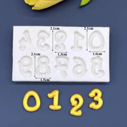 "0-9" Number Silicone Sugarcraft Mold Cupcake Chocolate Baking Mold Fondant Cake Decorating Tools