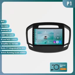Hizpo 2 DIN Android 13 Car Radio For Buick Regal For Opel Insignia 2014 - 2017 Multimedia Stereo Screen Carplay 7862 AutoRadio