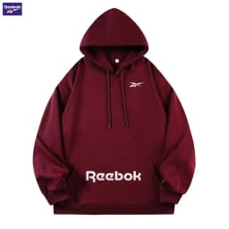 Reebok brand men's hooded jacket - Simple and fashionable style - Various solid colors - Comfortable and suitable for street wea