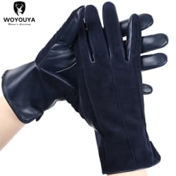 Colored Suede women's leather gloves,warm winter gloves,High-end leather gloves women,winter sheepskin women's gloves-2007
