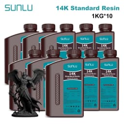 SUNLU 10KG ABS-Like/ Standard / Water-Wash/ 14K High Precision Resin 405nm Rapid UV-Curing Photopolymer Resin 1KG/Bottle