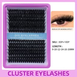 DINGSEN DIY Lash Clusters Thick Segmented Eyelash Extension 60D 80D 100D MIX Lashes Extension Cluster Lashes Individual Lashes