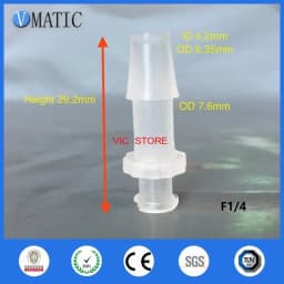 ‌Polypropylene Luer Lock Connector 10Pcs | 1/16'' Barbed Female Tapered Fitting for Syringe/Lab | Free Shipping