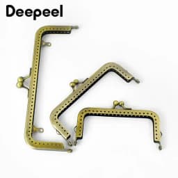 2/5Pcs 8.5-18.5cm Metal Handles for Handbag Square Brass Purse Frame Kiss Clasp DIY Sewing Brackets Wallet Handle Accessories