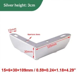 【Xia2】4Pcs L Shaped Anti Slip Replacement Feet 2 In 1 Metal Furniture Legs For Sofa Cabinet Coffee Table TV Stand Bed Cupboard