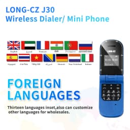 UNIWA J30 2G Single Card Mini Flip Mobile Phones Clamshell Push Button Wireless Bluetooth Dialer Magic Voice Handsfree Earphone