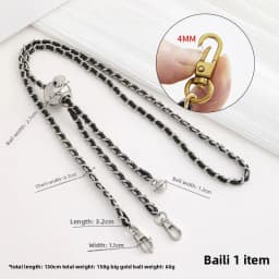 Bag Extension Strap For Women Bag Adjustable Leather Chain Shoulder Strap Modification Small Golden Ball Chain Accessories