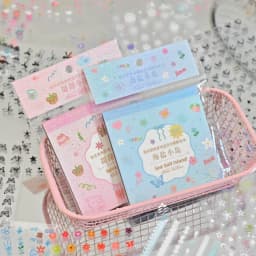 28sheets Kawaii Mini Cartoon Sticker Book DIY Diary Album Scrapbook Handmade Collage Material Cute Children's Stickers