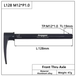 HEPPE MTB Road Bike Thru Axle Front Fork Shaft Skewers 12x100 12x110 Rear Thru Axle 12x142 12x148 Quick Release M12xP1.0/P1.75