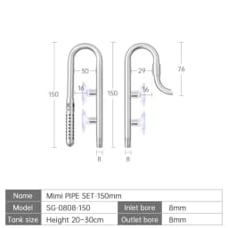 Week Aqua Fish Tank 304 Stainless Steel Filter Tube With Surface Skimmer For Inflow And Outflow Of Lily Tubes Aquarium