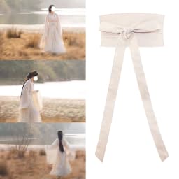 Antique Style Hanfu Belt 370cm Solid Color Cotton Linen Waistband Women Hanfu Dress Decor Waist Belt Cosplay Accessories