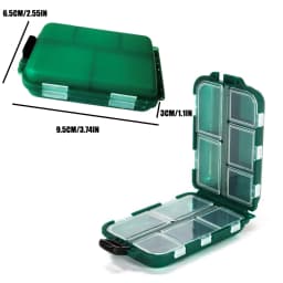 SAMOLLA 1pc Waterproof Mini Fishing Tackle Box With Multiple Compartments For Hooks, Lures, And Baits - Portable Fishing
