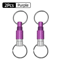 Dual Split Detachable Keychains Key Ring Quick Release Portable Metal Key Holder For Handy Outdoor Tool Accessories Mini Buckle
