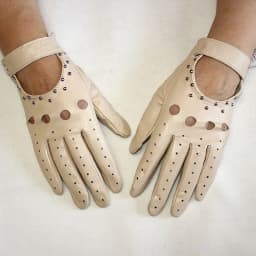 Women's Summer Leather Full Finger Gloves Unlined Thin Fashion Spring Autumn Motorcycle Riding Sheepskin Driving