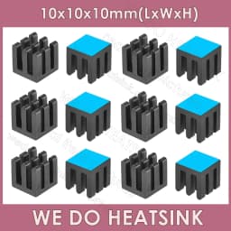 WE DO HEATSINK 10x10x10mm Without or With Thermal Pad Aluminum Heat Sink IC Memory Chip Heatsink Cooling Cooler