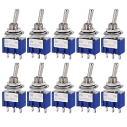 10pcs ON-OFF-ON / ON-ON Miniature Toggle Switches Mini MTS-102 103 202 203 Power Button Switch 3pin 6pin