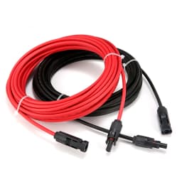 XIONGISOLAR Solar PV Cable Wire Black+Red 2.5/4/6mm2 with Male and Female Extension Cord US Plug 10/12/14 AWG Solar PV Wires