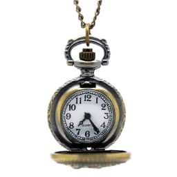 Bronze Crown With Small Delicate Small Transparent Clamshell Pocket Watch Necklace Women's Pocket Watch Gift Pocket Cheap